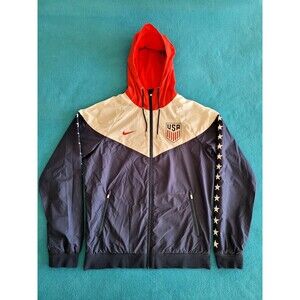 Nike Team USA Windrunner Soccer Stars Red White Blue Jacket Men Sz S
